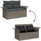 vidaXL Zestaw sof ogrodowych 11 elementów z poduszkami szary polirattan, Zestaw sof ogrodowych 2-osobowa z miejscem na przechowywanie i poduszkami szary polirattan 4
