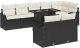 vidaXL 9 częściowy zestaw sofy ogrodowej z poduszkami czarny rattan poli, vidaXL 2-osobowa sofa ogrodowa z przechowalnią i poduszkami czarny rattan poli 2