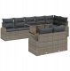 vidaXL 9-częściowy zestaw sof ogrodowych z poduszkami szary polirattan, vidaXL 2-osobowa sofa ogrodowa z szafką i poduszkami szary polirattan 1