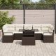 vidaXL 8-częściowy Zestaw Sof Ogrodowych z Poduszkami Brązowy Rattan PE, vidaXL Dwuosobowa Sofa Ogrodowa z Przechowalnią i Poduszkami Brązowy Rattan PE 2