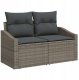 vidaXL 8-częściowy zestaw sof ogrodowych z poduszkami Szary Polirattan 3