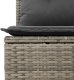 Zestaw sof ogrodowych vidaXL 11-elementowy z poduszkami Szary Poly Rattan, 2-osobowa sofa ogrodowa vidaXL z miejscem do przechowywania i poduszkami Szary Poly Rattan 8