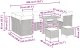 vidaXL 10-częściowy zestaw sof ogrodowych z poduszkami beżowy polirattan akacja, vidaXL 3-częściowy zestaw jadalny ogrodowy z poduszkami beżowy polirattan akacja 9