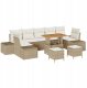 Zestaw Sofy Ogrodowej vidaXL 10 Elementów z Poduszkami Beżowy Rattan Akacja, Zestaw Sofy Ogrodowej vidaXL 2-osobowy z Poduszkami Beżowy Rattan, Zestaw Jadalny Ogrodowy vidaXL 3 Elementy z Poduszkami Beżowy Rattan Akacja 1