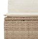 Zestaw 8 elementów sof ogrodowych z poduszkami Beżowy Poli Rattan Akacja, Sofa ogrodowa 2-osobowa z poduszkami Beżowy Poli Rattan, Zestaw jadalny ogrodowy 3-elementowy z poduszkami Beżowy Poli Rattan Akacja 4