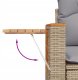 vidaXL Zestaw Sofy Ogrodowej 10-częściowy z Poduszkami Beżowy Poly Rattan Akacja, Zestaw do Jadalni 4-częściowy z Poduszkami Beżowy Poly Rattan Akacja 9