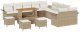 vidaXL 13-częściowy zestaw sof ogrodowych z poduszkami Beżowy Rattan Akacja, vidaXL 2-osobowa sofa ogrodowa z miejscem do przechowywania i poduszkami Beżowy Rattan, vidaXL 3-częściowy zestaw do jadalni ogrodowej z poduszkami Beżowy Rattan Akacja 2