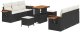 vidaXL 9-częściowy zestaw sofa ogrodowa z poduszkami w czarnym polirattanie akacjowym, vidaXL 3-częściowy zestaw jadalny ogrodowy z poduszkami w czarnym polirattanie akacjowym 2