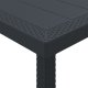 vidaXL 15-częściowy zestaw do jadalni w ogrodzie z poduszkami antracytowy rattan polipropylenowy, Stół ogrodowy vidaXL antracytowy 250x100x73 cm polirattan, Stół ogrodowy vidaXL antracytowy 150x100x73 cm polirattan, Krzesła ogrodowe vidaXL z podusz 5