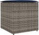 Skrzynia ogrodowa vidaXL Skrzynia Szara i granatowa Rattan i poduszka materiałowa Średnia 2