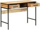 vidaXL Biurko  100x50x75 cm z litego drewna z surowego mango 1