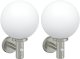Kinkiet vidaXL Kinkiety z czujnikiem 2 szt. Srebrny Stal nierdzewna IP44 2