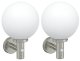 Kinkiet vidaXL Kinkiety z czujnikiem 2 szt. Srebrny Stal nierdzewna IP44 3