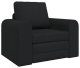vidaXL Sofa łóżko 2 w 1 Czarna 98x71x83 cm Tkanina 3