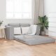 vidaXL Sofa rozkładana 2-w-1 w kolorze chmur szary 148x71x83 cm Tkanina 4