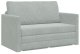 vidaXL Sofa łóżko 2-w-1 Jasnoszara 124x204x61 cm Velvet 3