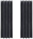 Firany Blackout vidaXL z Oczkami 2 szt. Ciemnoszare Welur 2