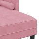 vidaXL Sofa 3-osobowa  z chaise longue w kształcie L, jasnoróżowa, 160 cm, welurowa 7