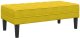 vidaXL ławka  Żółta 113x57x39 cm Aksamit 2