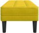 vidaXL ławka  Żółta 113x57x39 cm Aksamit 5