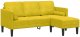 vidaXL żółta sofa w kształcie litery L  173x131x67 cm z weluru 2