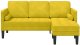 vidaXL żółta sofa w kształcie litery L  173x131x67 cm z weluru 4