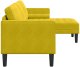 vidaXL żółta sofa w kształcie litery L  173x131x67 cm z weluru 5