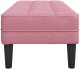 vidaXL ławka  Różowa 113x57x39 cm Aksamit 5