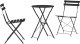 vidaXL Zestaw Bistro Składany 3-częściowy Antracytowa Stal (42002972) 2