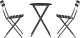 vidaXL Zestaw Bistro Składany 3-częściowy Antracytowa Stal (42002972) 7