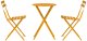 vidaXL Zestaw Bistro Składany 3 Częściowy Musztardowy Stal (42002969) 7