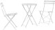 vidaXL Zestaw Bistro 3-częściowy składany biały stal (42002968) 2