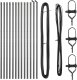 vidaXL Słupki Ogrodzeniowe 13 szt. Szare 32 mm 170 cm Stal Galwanizowana 1