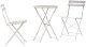 vidaXL vidaXL 3-elementowy składany zestaw bistro beżowy ze stali 2