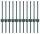 vidaXL Słupki ogrodzeniowe 11 szt U-Channel Zielony 40 cm Stal 2