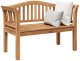 vidaXL Ławka ogrodowa 120x53.5x85 cm z drewna tekowego 3