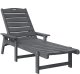 vidaXL Leżak Słoneczny Jasnoszary 53x162x98.5 cm HDPE 2