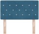 vidaXL Wezgłowie z guzikami kryształowymi, tapicerowane, ciemnoniebieskie, 80 cm, aksamit 4