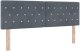 vidaXL Wezgłowie z kryształowymi guzikami, pikowane, ciemnoszare, 160 cm, aksamit 2