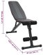 vidaXL Regulowana ławka  składana 230 kg czarna stal 8