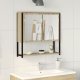 vidaXL Szafka z lustrem do łazienki w kolorze dębu sonoma, 60x16x60 cm 4