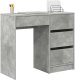 vidaXL Szare biurko do pisania Betonowe szare Beton Standardowy 2