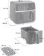 Duża frytkownica beztłuszczowa Air fryer Berdsen BD-657 czarna 12