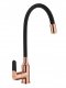 Sink faucet INVENA MAGIC ROSE GOLD, black, with flexible neck 2