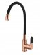 Sink faucet INVENA MAGIC ROSE GOLD, black, with flexible neck 6