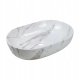 Washbasin INVENA KORFU, 60 x 42 cm, light marble color. 1