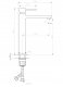 Washbasin faucet INVENA GLAMOR, copper color, high 3