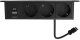 DELTACO power panel, 3 sockets, 1x21W A+C USB charger, GST18 connection 1