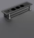 DELTACO recessed power panel, 3 sockets, 1x21W A+C USB charger, GST18, daisy chaining 7