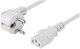 DELTACO CEE 7/7 - C13 power cord with angled plug, 10 m, white 1